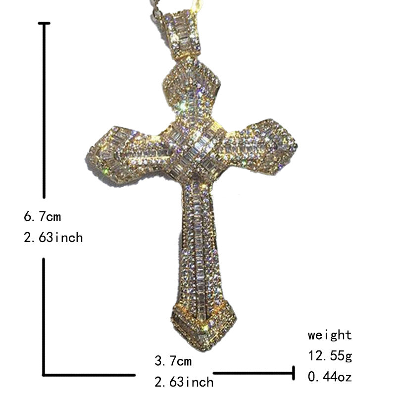 Wholesale Full Diamond Hip Hop Cross Necklaces